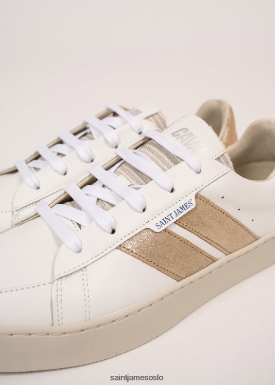 bærekraftige joggesko fra caval Saint James bask caval hvit/gull lurex kvinner 8ZH04V4