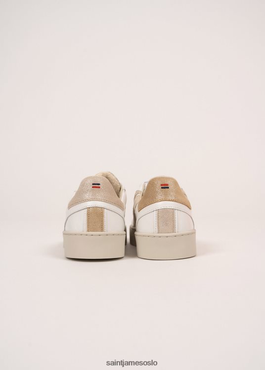 bærekraftige joggesko fra caval Saint James bask caval hvit/gull lurex kvinner 8ZH04V4