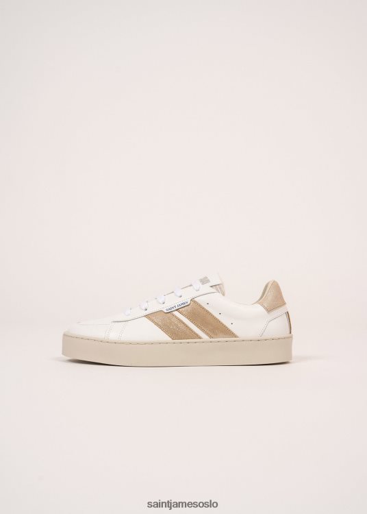 bærekraftige joggesko fra caval Saint James bask caval hvit/gull lurex kvinner 8ZH04V4