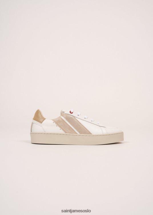 bærekraftige joggesko fra caval Saint James bask caval hvit/gull lurex kvinner 8ZH04V4