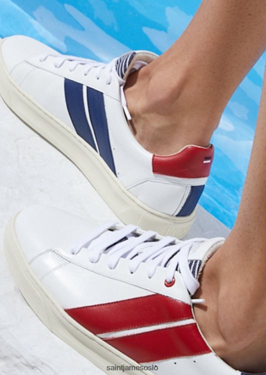 bærekraftige joggesko fra caval Saint James bask caval hvit rød menn 8ZH04V146