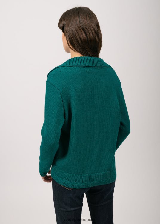 polo genser ullblanding Saint James epagny grønn unisex 8ZH04V115