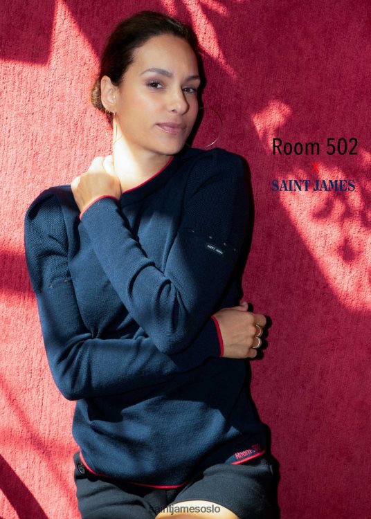 puffermet merinogenser fra rom 502 Saint James cap ilder marine/rød unisex 8ZH04V20