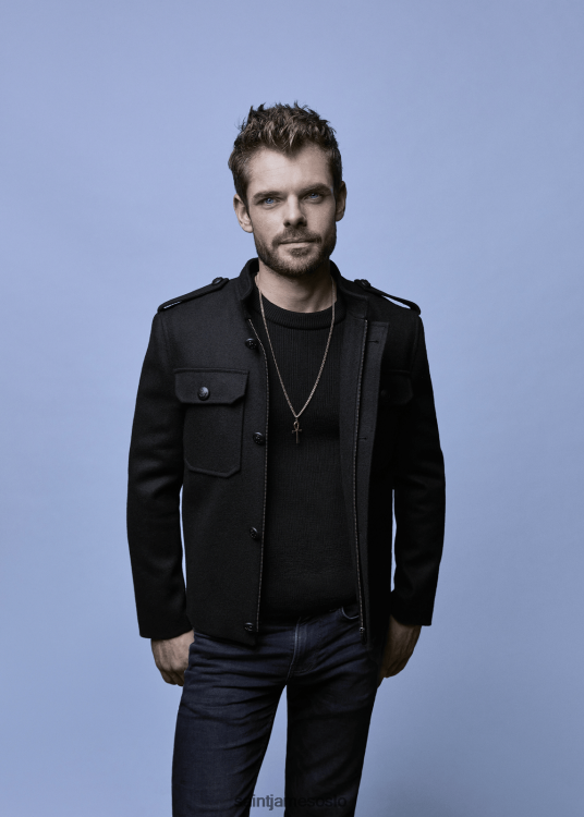 kort ulljakke fra etienne daho Saint James la peau dure svart unisex 8ZH04V121