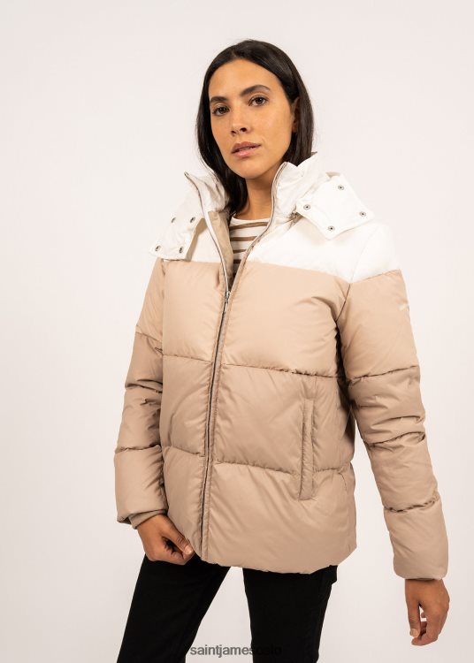 pufferjakke med ryggsekkstropper Saint James ste annabelle maltbrun/havregryn/vinterhvit kvinner 8ZH04V120