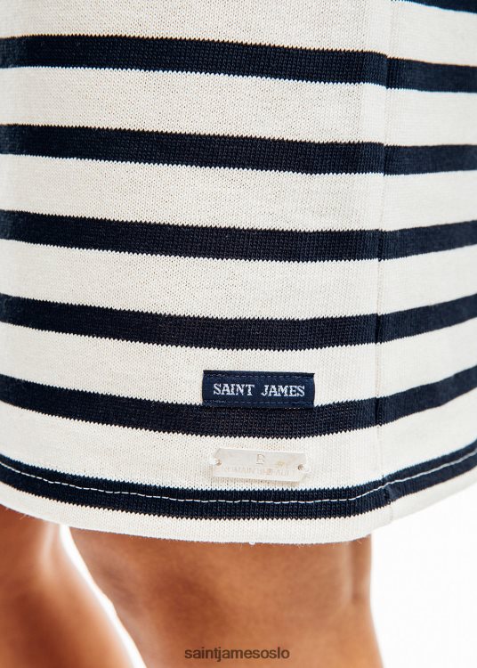 Breton stripete kjole fra romain brifault tungvektsbomull Saint James menerbes ecru/marine unisex 8ZH04V82