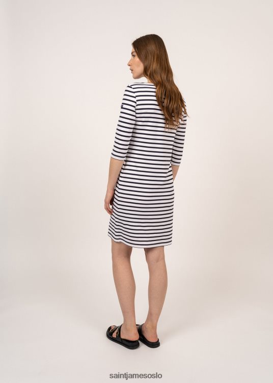 figursydd nautisk stripe-kjole med anti-uv stretch stoff Saint James propriano iii hvit/marine unisex 8ZH04V110