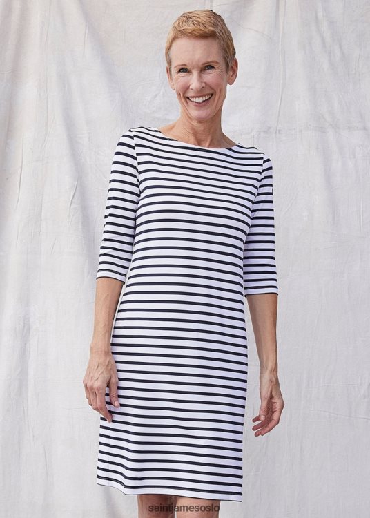 figursydd nautisk stripe-kjole med anti-uv stretch stoff Saint James propriano iii hvit/marine unisex 8ZH04V110